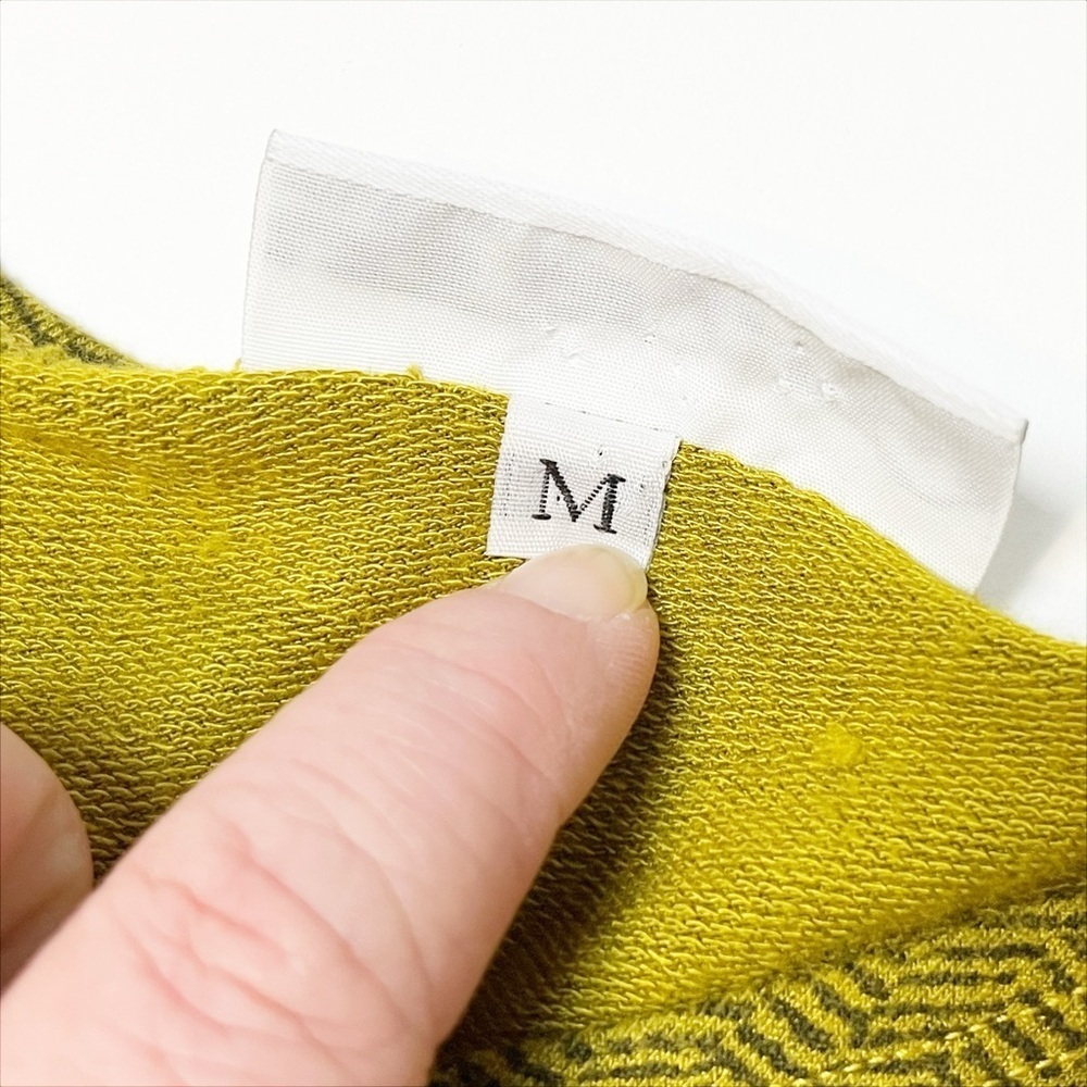 bryn Walker Ruched‎ Side Tunic Top Medium green French terry stretch lagenlook - Picture 5 of 10